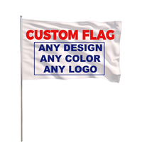 Drapeaux de course à main en polyester personnalisés avec logo automobile, 12x18 pouces, noir et blanc à carreaux, vente en gros