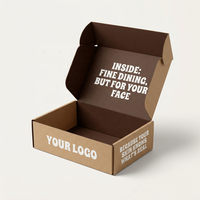 Bedruckte Kraftpapier-Box nach Maß, Wellpappe-Versandbox, Geschenkverpackungskarton mit individuellem Logo und Innentext für Hautpflegeprodukte