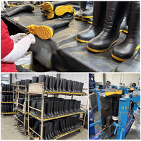 Bottes de sécurité CE en PVC imperméables unisexe, hauteur genou, avec embout et semelle anti-perforation en acier, pour l'industrie minière, doublure fourrée, idéales pour l'hiver et la pluie