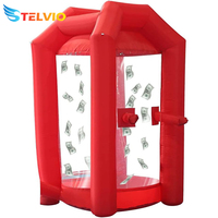 Machine de stand de capture de ventilateur d'argent cube d'argent gonflable
