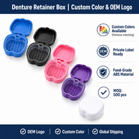 Boîte de rangement portable personnalisée en ABS pour prothèses dentaires et gouttières de rétention, OEM ODM pour cliniques dentaires, pharmacies, vente en gros