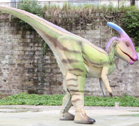Costume de dinosaure Parasaurolophus réaliste personnalisé en métal pour spectacle, pour adultes, utilisation en intérieur/extérieur, centre commercial