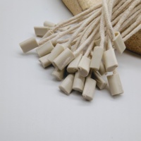 Cordon en coton tressé beige à boucle unique pour étiquettes suspendues, réutilisable, pour étiquettes d'entretien en plastique et vêtements, idéal pour chaussures