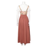 Ensemble de 2 pièces de style bavarois pour femmes, robe longue pour le festival de la bière d'Oktoberfest, costume de cosplay pour la fête de carnaval d'Halloween ODM
