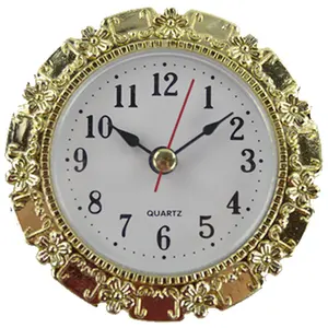 80 Mm Retro Klok Insert Gouden Plastic Bezel Pvc Wijzerplaat Plastic Klok Handen M2188 Klok Beweging Arabische Cijfers Goede Kwaliteit