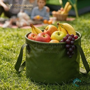 Foldable Round <b>Storage</b> Bucket Waterproof PVC Portable Outdoor Camping Fishing Bag - Product Image 4