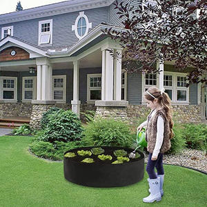 Bac <span class=keywords><strong>de</strong></span> culture rond en tissu, Pot <span class=keywords><strong>de</strong></span> plantation pour plantes en feutre, 100 Gallons <span class=keywords><strong>de</strong></span> jardin - Product Image 4