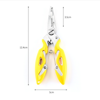 Vente en gros de pinces de pêche en aluminium et acier inoxydable de 12,4 cm, 50 g, rouge, bleu, orange, noir, jaune, pinces de pêche en acier inoxydable pour la pêche en plein air