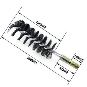 Fdit Flexible Double Tube Cleaning Brush - Stainless Steel Spring Brush For Pipes 9-35mm Diameter
