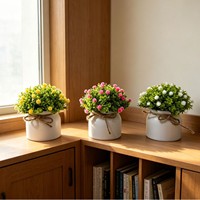 Plantes et fleurs artificielles avec pots, bonsaïs artificiels, ornements, plantes en pot simulées, décoration intérieure
