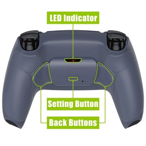 EXtremeRate Rubberized Sterling Silver Remappable RISE V3 Remap Kit for PS5 Controller BDM-030/040/050 - Product Image 3
