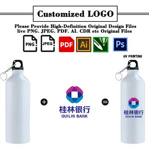 Promo en gros : Bouteille d'eau de voyage réutilisable en alliage d'aluminium de 500 ml avec logo personnalisé pour entreprise, gourde de sport, cadeau - Product Image 3