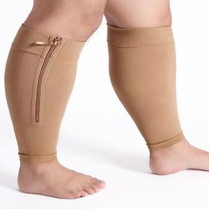 Plus Size <b>Compression</b> Calf <b>Socks</b> With Zipper High Elasticity Nylon Fabric For <b>Women</b> And Men - Product Image 5