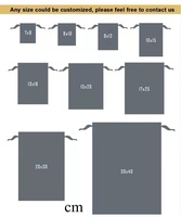 Pochette d'emballage cadeau blanche imprimée personnalisée pour bijoux Sac à cordon en coton et lin Sac de petites pochettes à cordon