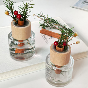 CREST Aroma – Nouvelle bouteille de parfum créative et moderne pour <span class=keywords><strong>voiture</strong></span>, fleurs séchées, parfum cannelle, désodorisant, ornements de richesse, Noël - Product Image 2