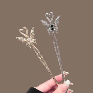Horquilla con diseño de mariposa para mujer, estilo chino, con perlas, exquisita, para Cheongsam, Hanfu, accesorios versátiles para el cabello, regalo - Product Image 2