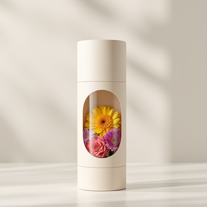 Tubes de fleurs recyclables spéciaux avec conception de fenêtre Tubes cylindriques en papier kraft écologiques pour l'estampage d'emballage logistique - Product Image 6