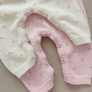 Tuta Super carina per bambine <span class=keywords><strong>in</strong></span> primavera autunno vestiti per neonati da bambino tinta unita <span class=keywords><strong>in</strong></span> cotone a <span class=keywords><strong>maglia</strong></span> comodi tutine - Product Image 2