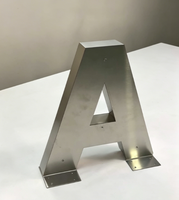 Lettres en métal 3D non éclairées, enseignes en acier inoxydable, logo d'entreprise pour immeuble de bureaux, devanture de magasin, signalétique extérieure