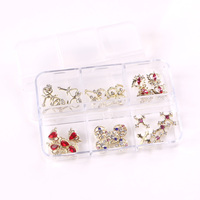 TSZS alta calidad aleación japonesa diseño de uñas 3D Luna estrella Sailor Moon hermosa chica rojo rosa diamante uñas encantos