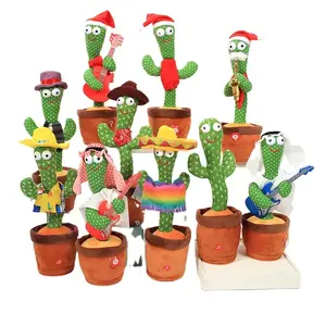 Nouveau tendance cadeau amusant pour enfants, éclaircir le son de la plante, danser, chanter, parler, Cactus magique, jouets en peluche électroniques