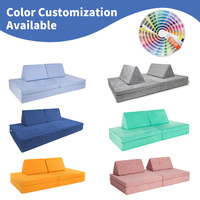 Canapé de jeu modulaire et pliable pour enfants, en mousse sensorielle, équipement de jeu intérieur, mobilier de construction de fort pour enfants