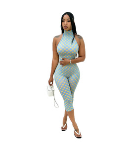 Tuta intera da donna sexy elasticizzata a pois con scollo a V profondo e <span class=keywords><strong>schiena</strong></span> <span class=keywords><strong>scoperta</strong></span>, modello slim, collezione Estate 2026 - Product Image 3