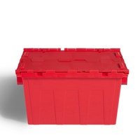 Conteneur en plastique PP TSS-TBX, épaisseur 2,5 mm, avec couvercle intégré, parois solides, écologique, empilable, emboîtable, capacité de charge 50 L, 40 kg, boîtes