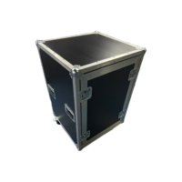 Flight case robuste en aluminium et contreplaqué de haute qualité pour équipement DJ 16U, avec 2 portes plates et serrures PENN, OEM/ODM, IP67