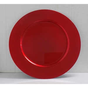 Assiette en plastique rouge DIAM. 33CM - Product Image 1