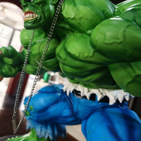 Figurine de super-héros Hulk en fibre de verre, taille réelle, peinte à la main, artistique, inspirée du cinéma, homme musclé, statue personnalisée 1:1