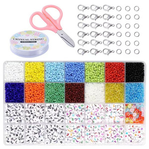 DIY Seed Beads 28-Compartment Box <b>Set</b> Solid Color Enameled Glass Beads For Jewelry Making Bracelets Necklaces Accessories - Product Image 4