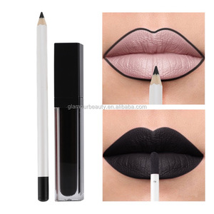 Lipstik Cair Matte Label pribadi, Perona bibir + pensil garis bibir tahan air dengan 12 warna - Product Image 3