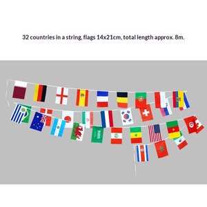 Drapeaux en polyester soigneusement sélectionnés pour les États-Unis, le Canada et le Mexique 2026 – 48 équipes phares, 32 pays – Décorations de bar pour supporters - Product Image 3