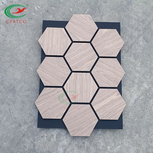 Gran oferta, paneles hexagonales de madera, paneles acústicos de fibra, paneles de pared, hexágono acústico para decoración Interior del hogar - Product Image 1
