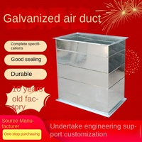 Conduit de ventilation rectangulaire en acier galvanisé pour fumée et gaz d'échappement avec bride