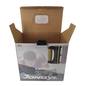 Custom color OEM size E fluted folding corrugated cardboard box with clear window
