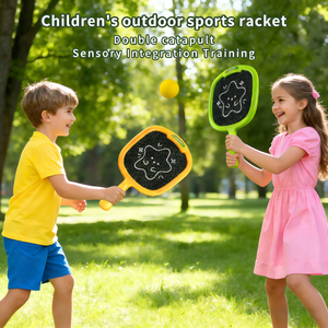 Ensembles de raquettes de tennis pour l'entraînement sensoriel et l'équilibre, jouet sportif interactif parent-enfant pour enfants débutants, utilisable en intérieur et en extérieur - Product Image 4