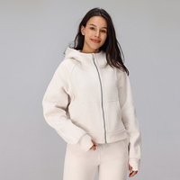 Sudadera con capucha y cremallera completa para mujer, holgada, para otoño e invierno, para yoga, fitness, correr, trotar, chaqueta deportiva para mujer