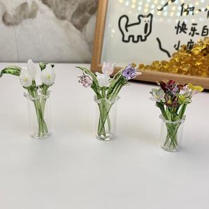Nuovo Design 2025: Fiori di Cristallo Fatti a Mano, Calla e Tulipani Colorati, <span class=keywords><strong>Vaso</strong></span> di Fiori in Vetro, Fiori Artificiali per Decorazione da Scrivania - Product Image 4