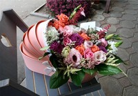 Boîte en papier mignon pour berceau de bébé, boîte-cadeau d'emballage de fleurs romantiques pour la saint-valentin, vente en gros
