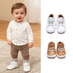 Babyhappy英国スタイル柔らかいソール子供靴快適な通気性のある革子供靴 - Product Image 1