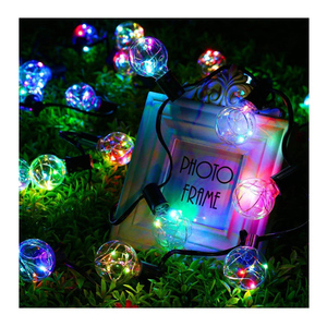Guirnalda de luces LED de 100 pies, alambre de cobre, 50leds, Bombilla E12 G40, luces de jardín impermeables, guirnalda de luces para exteriores para decoración de bodas - Product Image 3