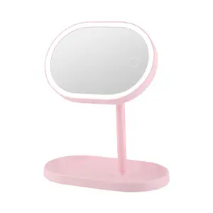 Hersteller liefern Lichter Net Red Dreifarbige Tabelle Led Spiegel Make-up Spiegel beleuchtet LED Logo Custom Student Home Spiegel