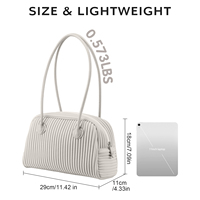 ONIMALS Faltbare Boston Bag College Frauen gestreifte Falten Handtasche für Frauen Luxus