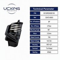 Connecteur mâle MX150 348300801, angle droit 90 degrés, 8 broches, pas de 3,5 mm, contacts en alliage de cuivre 15A, connecteur étanche pour câblage automobile