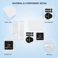 Kit d'installation de protection d'écran de téléphone, nettoyant d'écran, outils de préparation en verre trempé, tissus en microfibre pour les magasins de réparation en détail, en gros