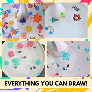 Marqueurs pour tableau blanc, stylos à encre flottante magique à l'eau, pointes en <span class=keywords><strong>feutre</strong></span>, stylo de graffiti DIY pour enfants, ensemble de dessin DIY - Product Image 6