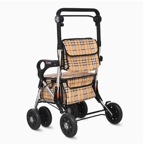 Chariot d'épicerie <span class=keywords><strong>pliable</strong></span> en alliage d'aluminium <span class=keywords><strong>ultra</strong></span>-léger marcheur et déambulateur pour personnes âgées - Product Image 3