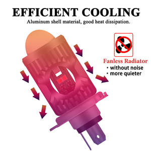 Faro LED H4 para Motocicleta BA20D P15D 12-80V Lámpara LED para Moto Luz Antiniebla para Scooter ATV Luz Blanca y Amarilla de Haz Alto y Bajo - Product Image 4